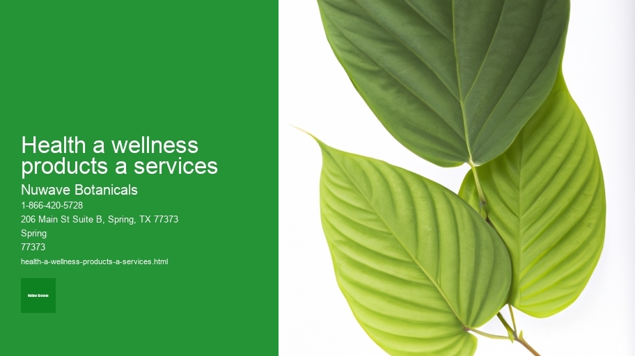 health a wellness products a services